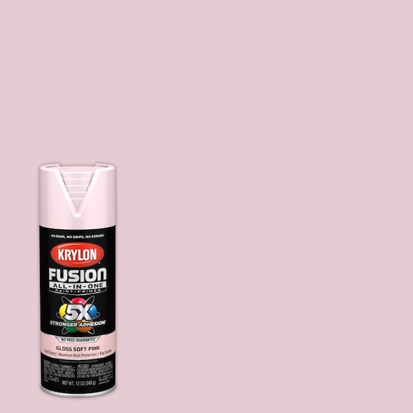Short Cuts Krylon Fusion All-In-One Gloss Pink Blush Paint+Primer Spray Paint 12 oz K02717007 - main